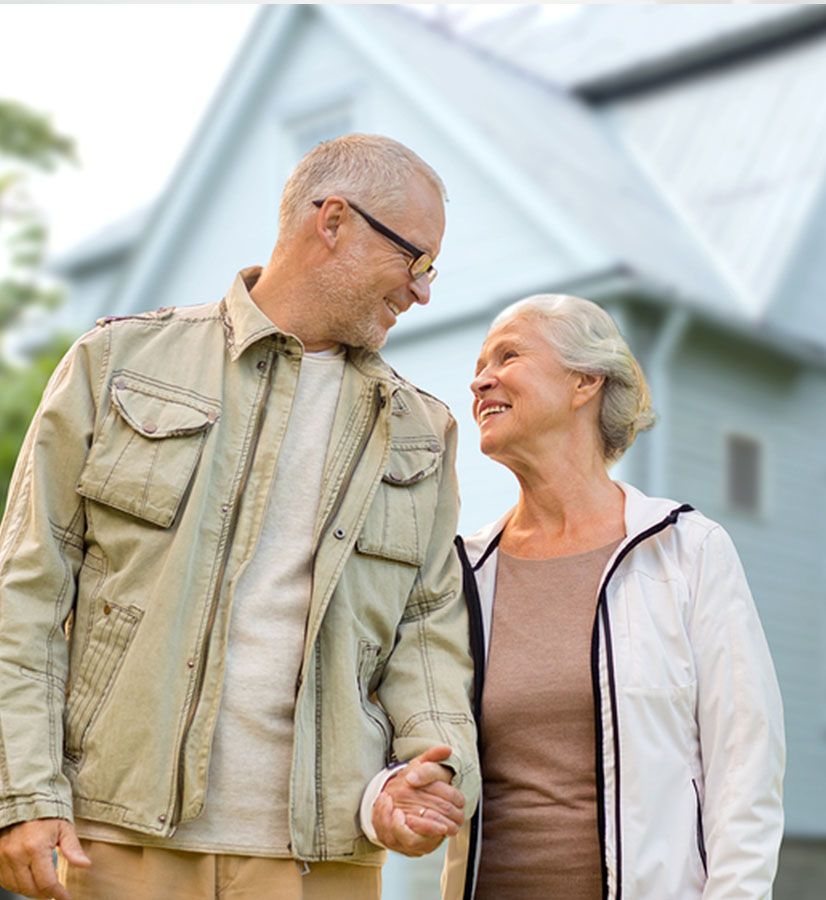 Couple keeping keys to their new home